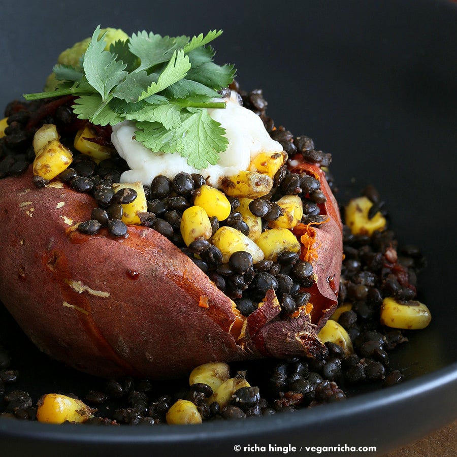 Lentil Stuffed Sweet Potatoes | Vegan Richa