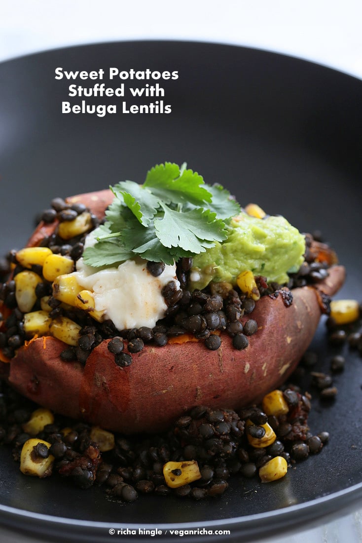Lentil Stuffed Sweet Potatoes | Vegan Richa