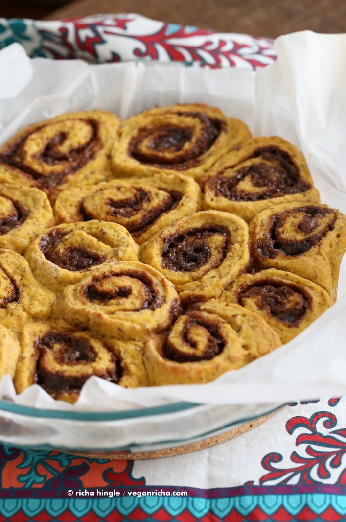 Vegan Pumpkin Cinnamon Rolls | Vegan Richa