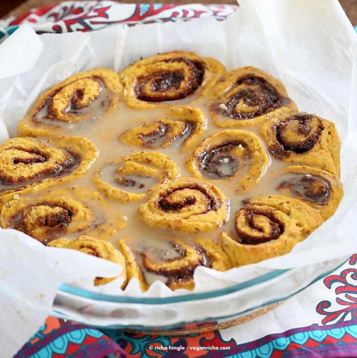 Vegan Pumpkin Cinnamon Rolls | Vegan Richa
