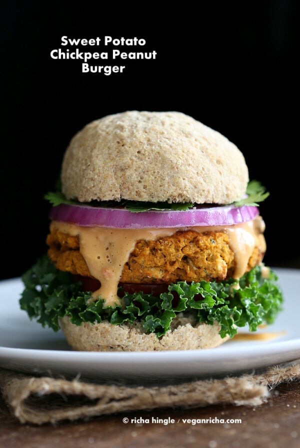 Sweet Potato Peanut Burgers | Vegan Richa #vegan #glutenfree #veganricha