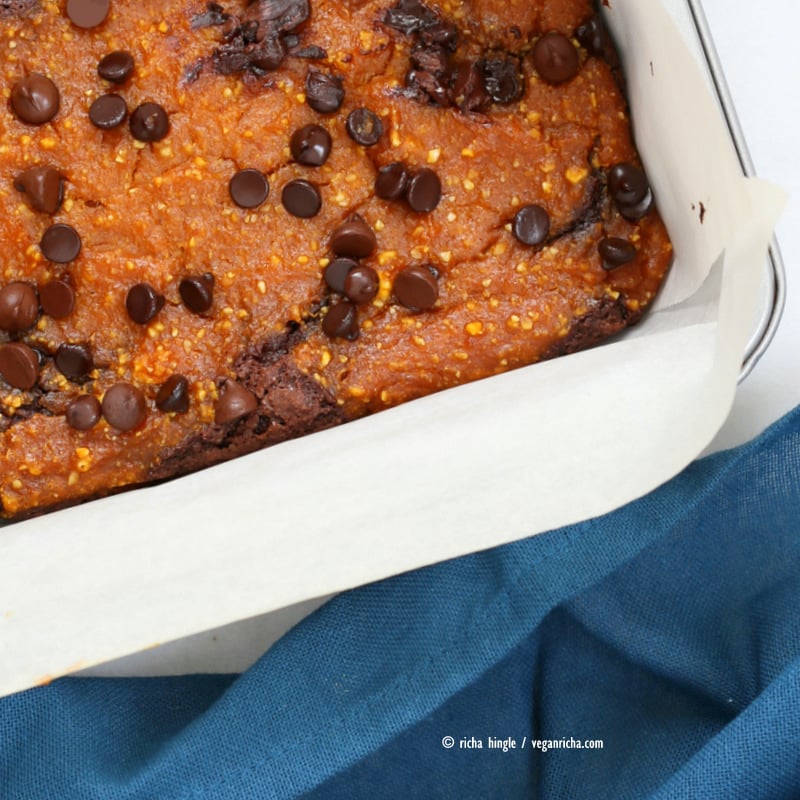 Vegan Pumpkin Brownies | Vegan Richa
