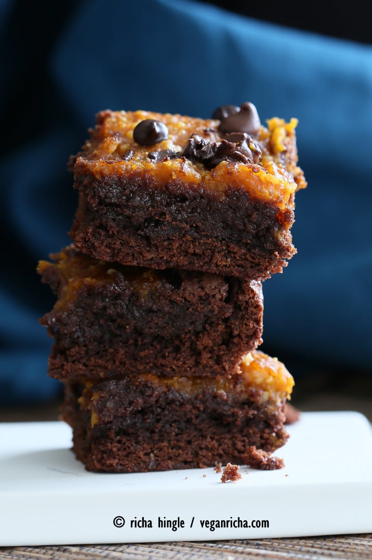 Vegan Pumpkin Brownies | Vegan Richa