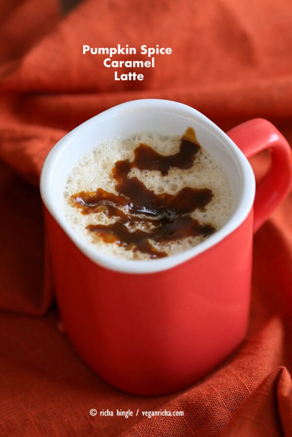 Pumpkin Spice Caramel Latte | Vegan Richa #vegan #glutenfree #veganricha