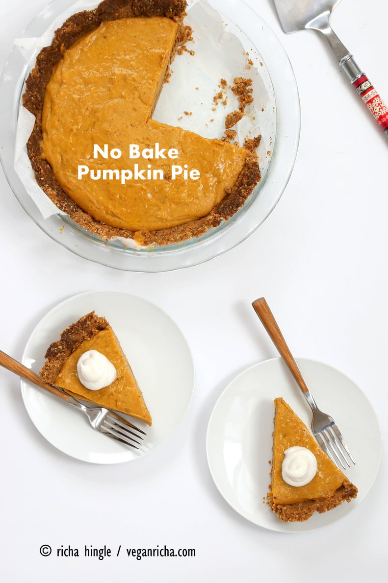 No Bake Vegan Pumpkin Pie | Vegan Richa