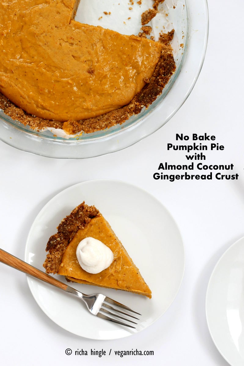 No Bake Vegan Pumpkin Pie | Vegan Richa