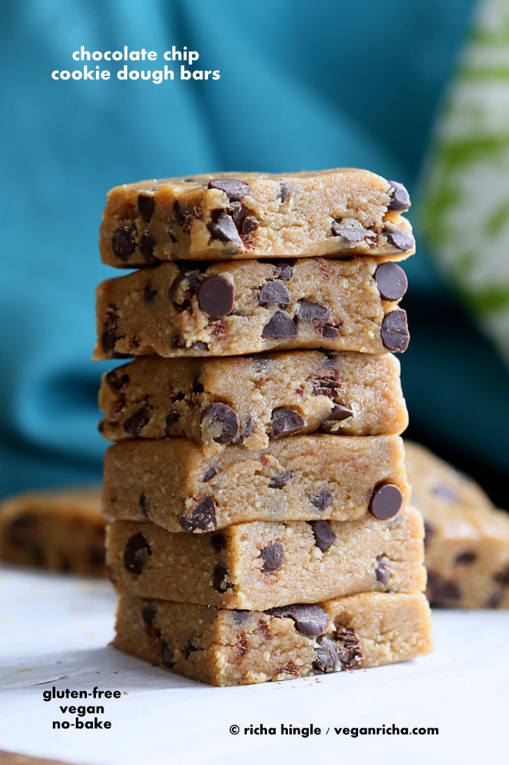 No Bake Cookie Dough Bars | Vegan Richa