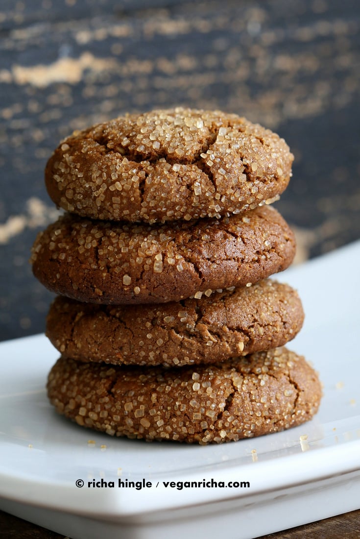 Gluten free Ginger Molasses Cookies | Vegan Richa