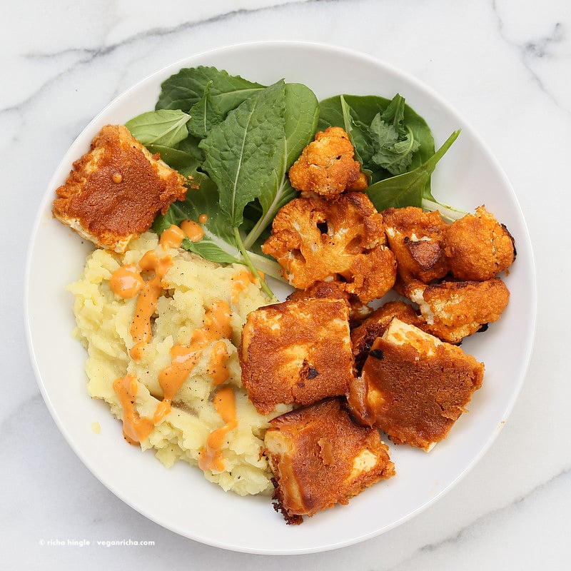 Peanut Butter Tofu Bowl with Mashed Potatoes | Vegan Richa