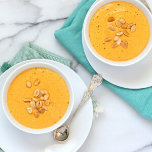 Vegan Carrot Peanut Soup | Vegan Richa