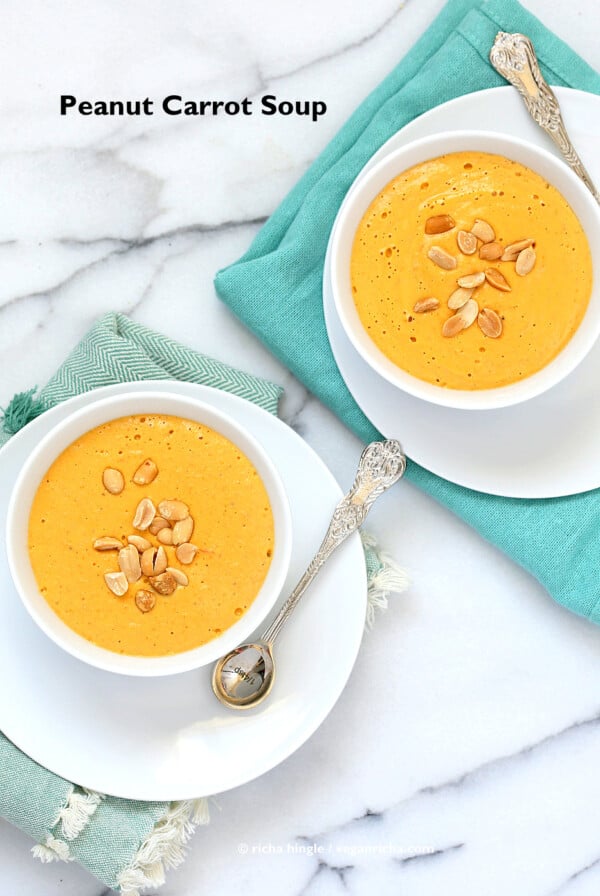 Vegan Carrot Peanut Soup | Vegan Richa