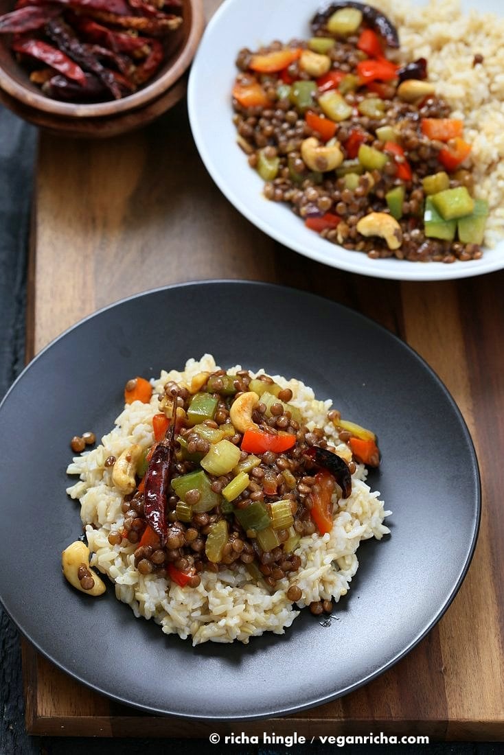 Kung Pao Lentils |Vegan Richa