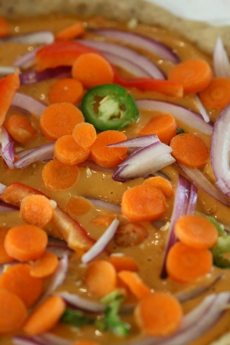 Vegan Thai Pizza GF Crust | Vegan Richa