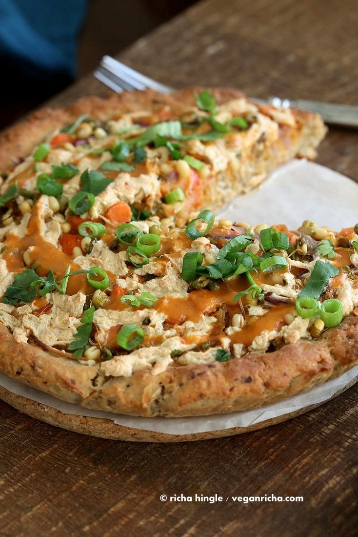 Vegan Thai Pizza GF Crust | Vegan Richa