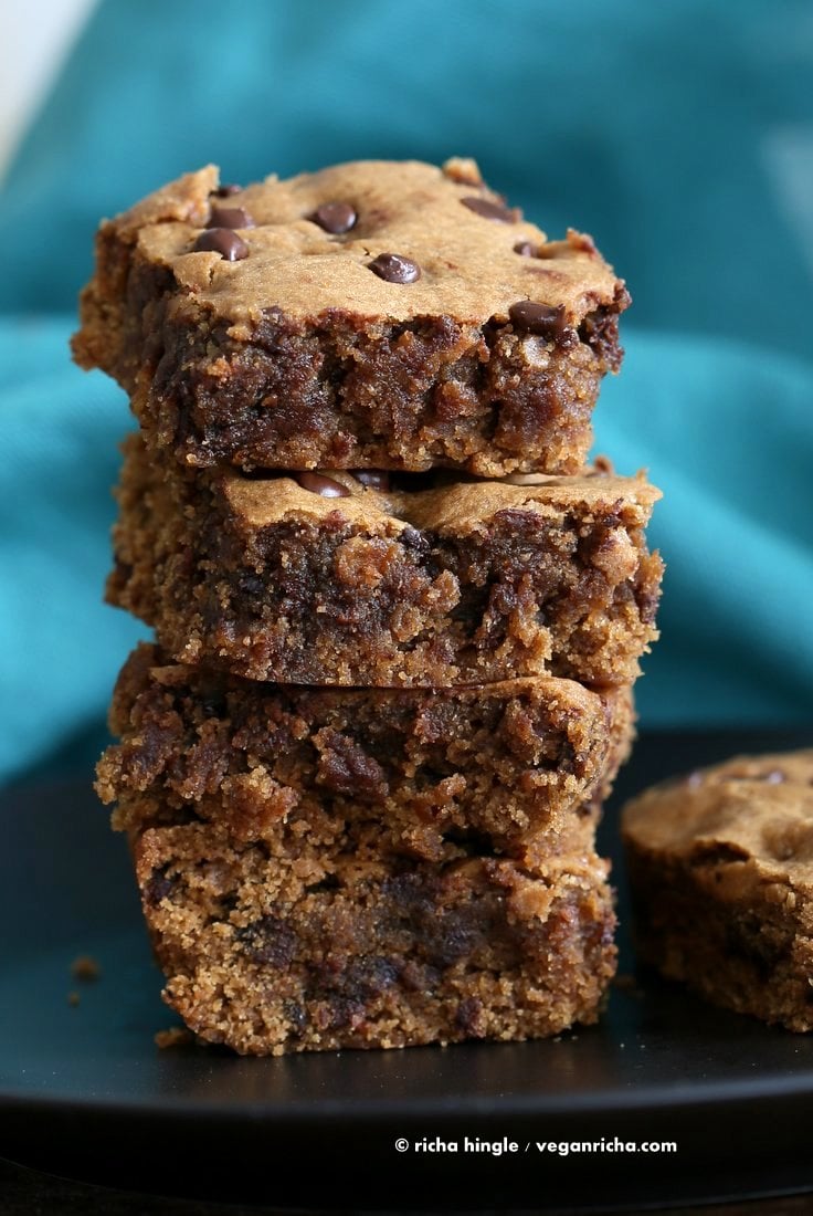 Vegan Almond Butter Blondies | Vegan Richa