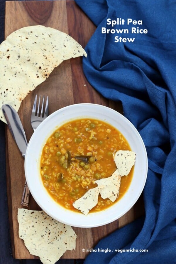 Bisi Bele Bath - Split Pea Brown Rice Soup | Vegan Richa #glutenfree #veganricha #vegan