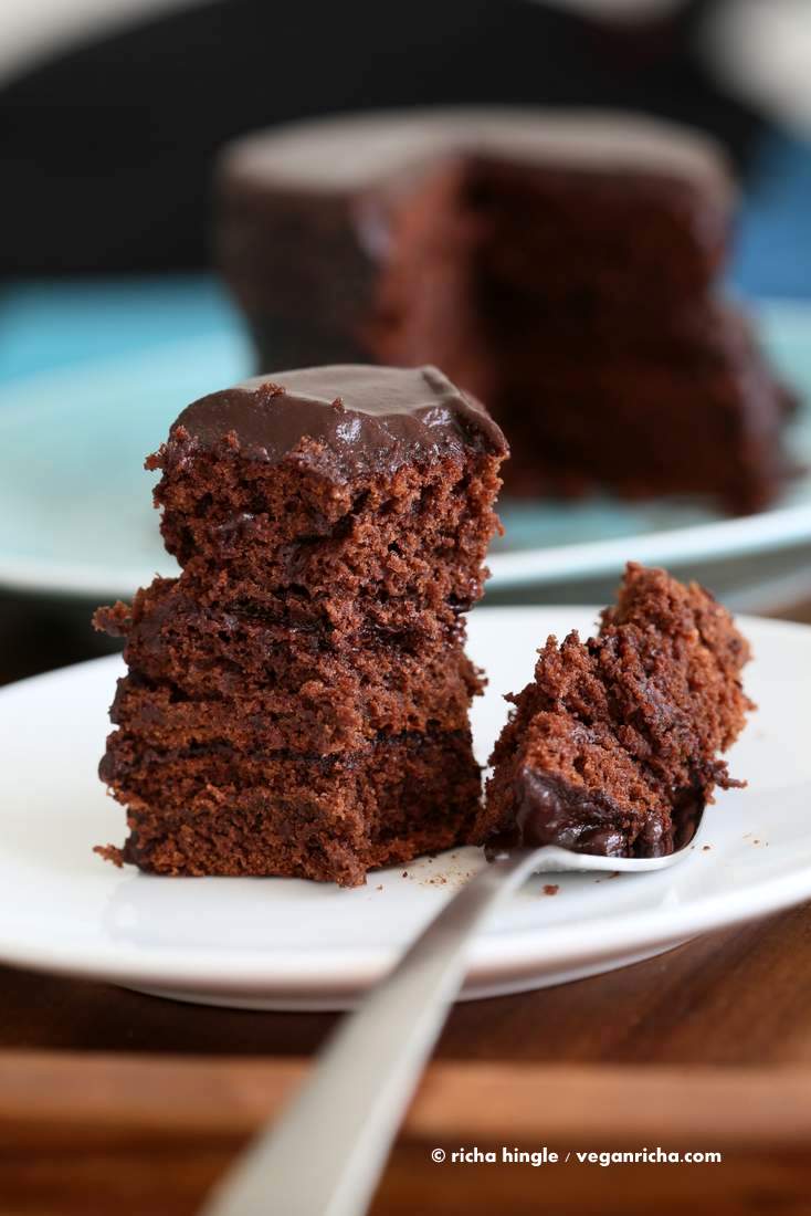 Vegan Chocolate Layer Cake | Vegan Richa