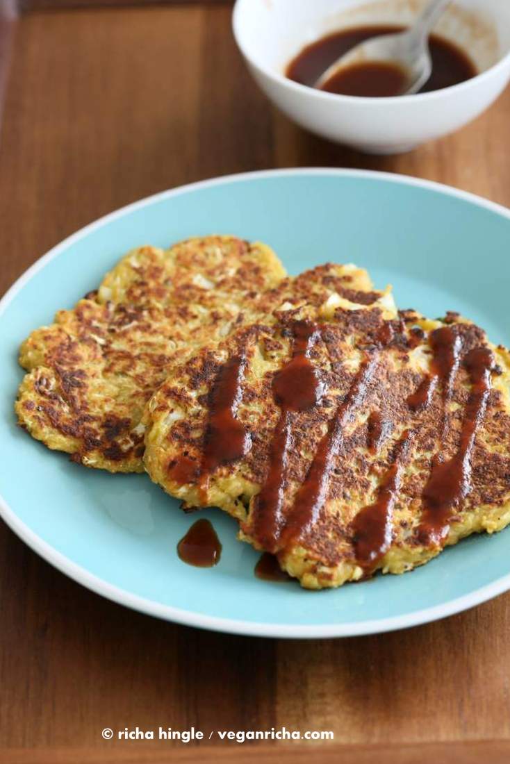 Vegan Okonomiyaki Pancakes |Vegan Richa