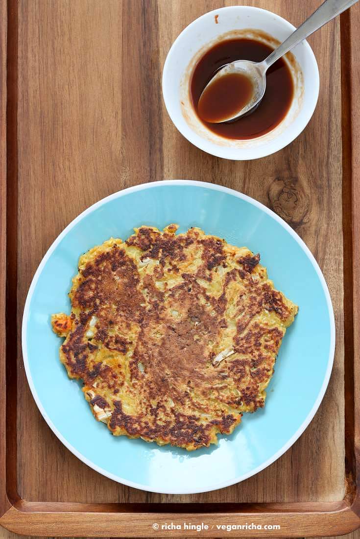 Vegan Okonomiyaki Pancakes |Vegan Richa