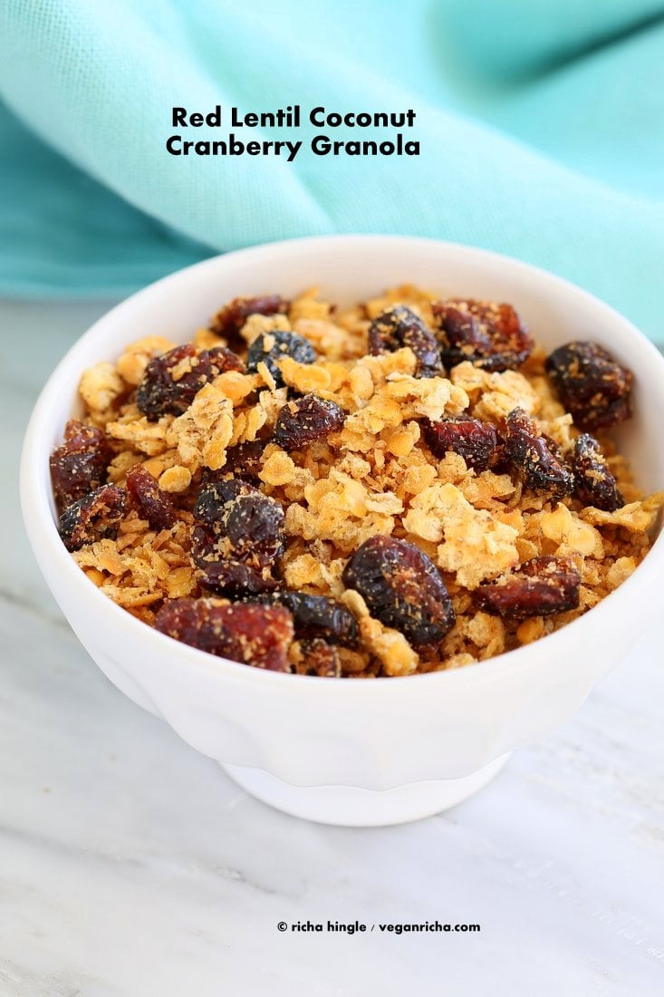 Red Lentil Granola | Vegan Richa