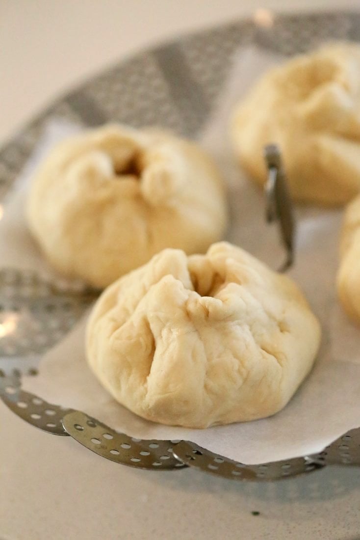 These Teriyaki Chickpeas Bao Buns are easy and perfect party food. Cook the chickpeas with the Teriyaki sauce, fill the bao, steam the buns and done. Vegan Bao Recipe | VeganRicha.com