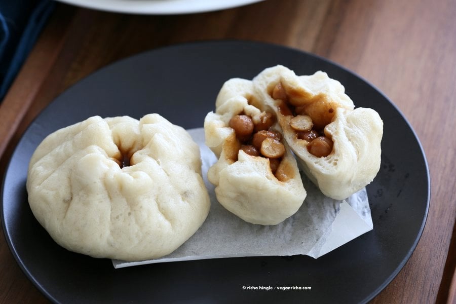 Teriyaki chickpea Bao steamed bun | Vegan Richa