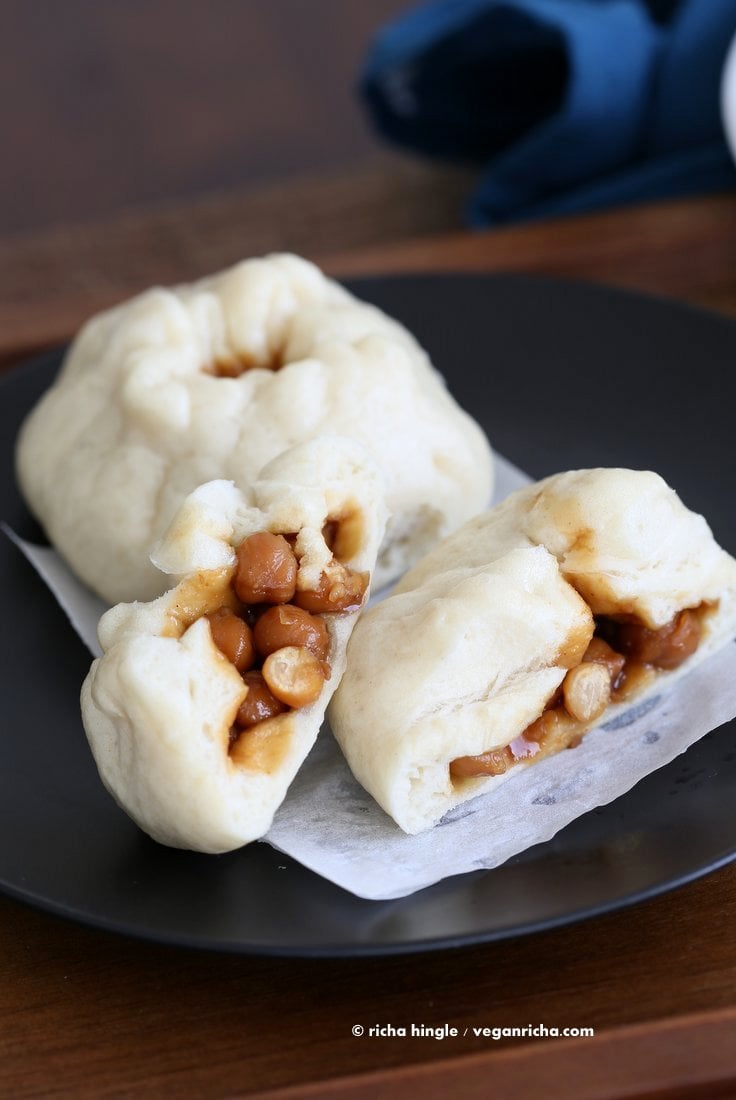Teriyaki chickpea Bao steamed bun | Vegan Richa