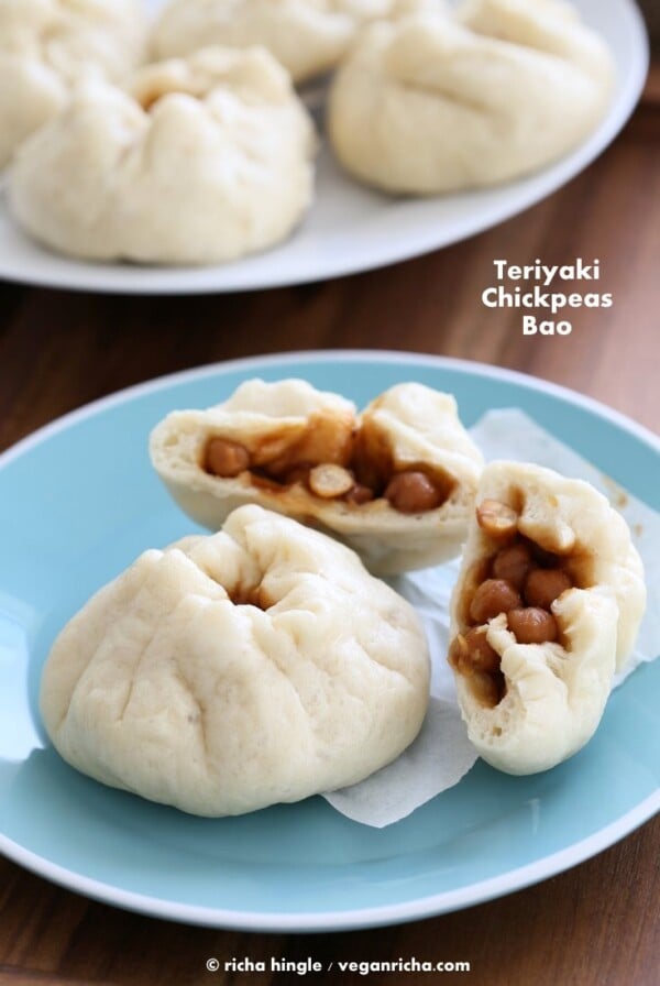 Teriyaki chickpea Bao steamed bun | Vegan Richa #glutenfree #veganricha #vegan