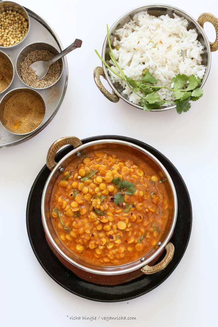 Easy Chana Dal - Split Chickpea soup| Vegan Richa