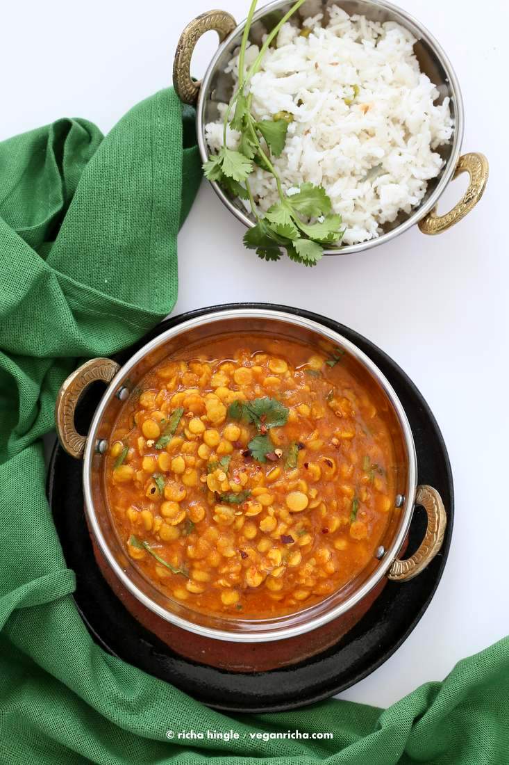 Easy Chana Dal - Split Chickpea soup| Vegan Richa