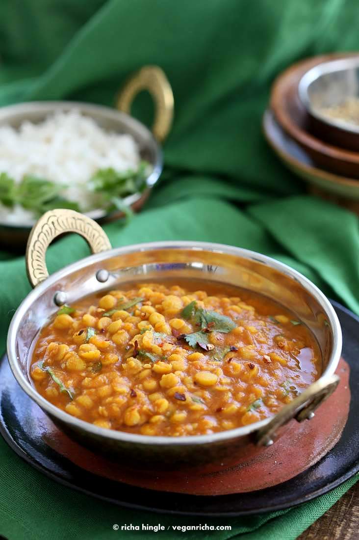 Easy Chana Dal - Split Chickpea soup| Vegan Richa
