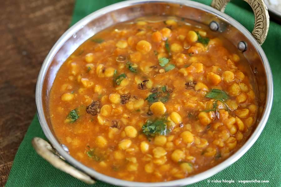 Easy Chana Dal - Split Chickpea soup| Vegan Richa