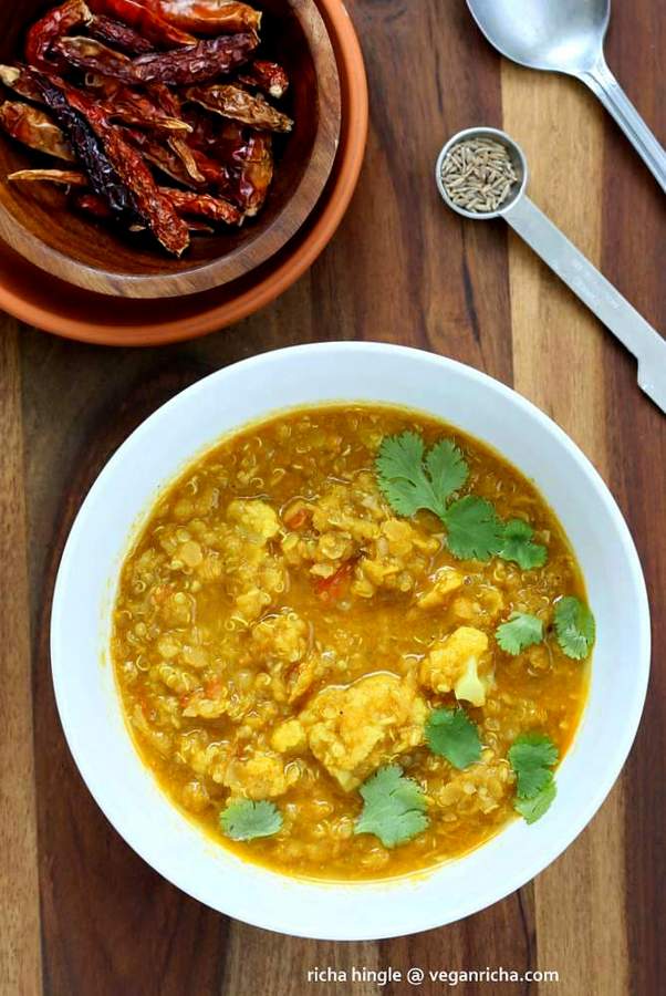 lentil quinoa cauliflower stew | Vegan Richa