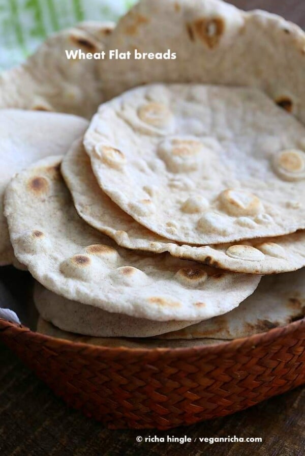 vegan yeast free flatbread #vegan #glutenfree #veganricha