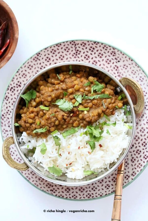 Oil free Lentil Soup - Spicy Dal | Vegan Richa #glutenfree #veganricha #vegan