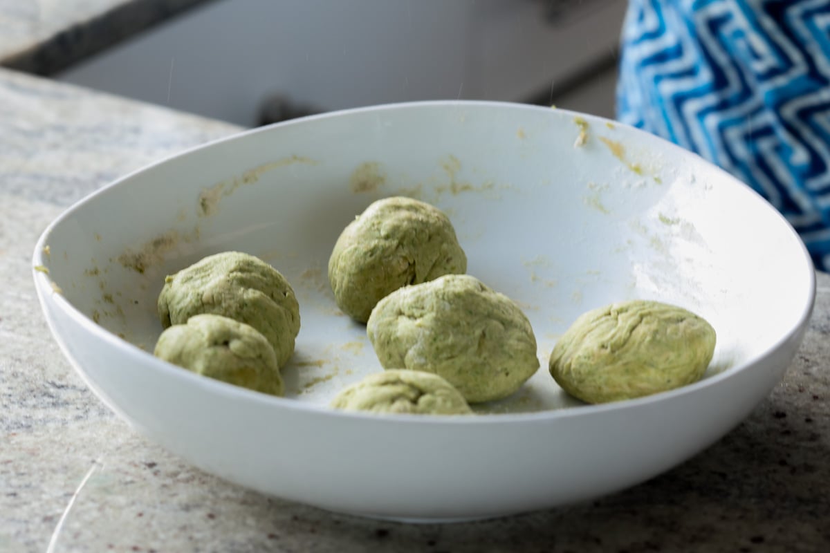 dough balls, ready to roll out