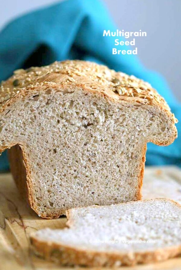 Whole Grain Seed Bread Recipe | Vegan Richa #glutenfree #veganricha #vegan