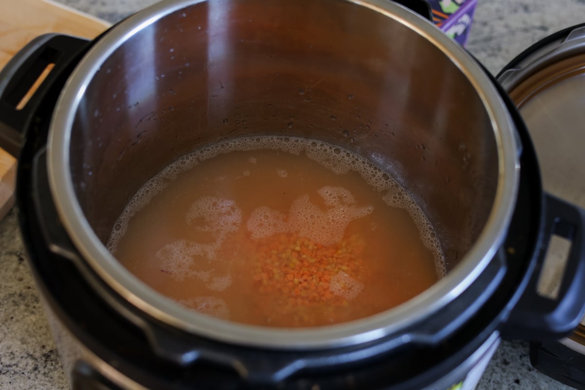 cooking lentils in the Instant Pot