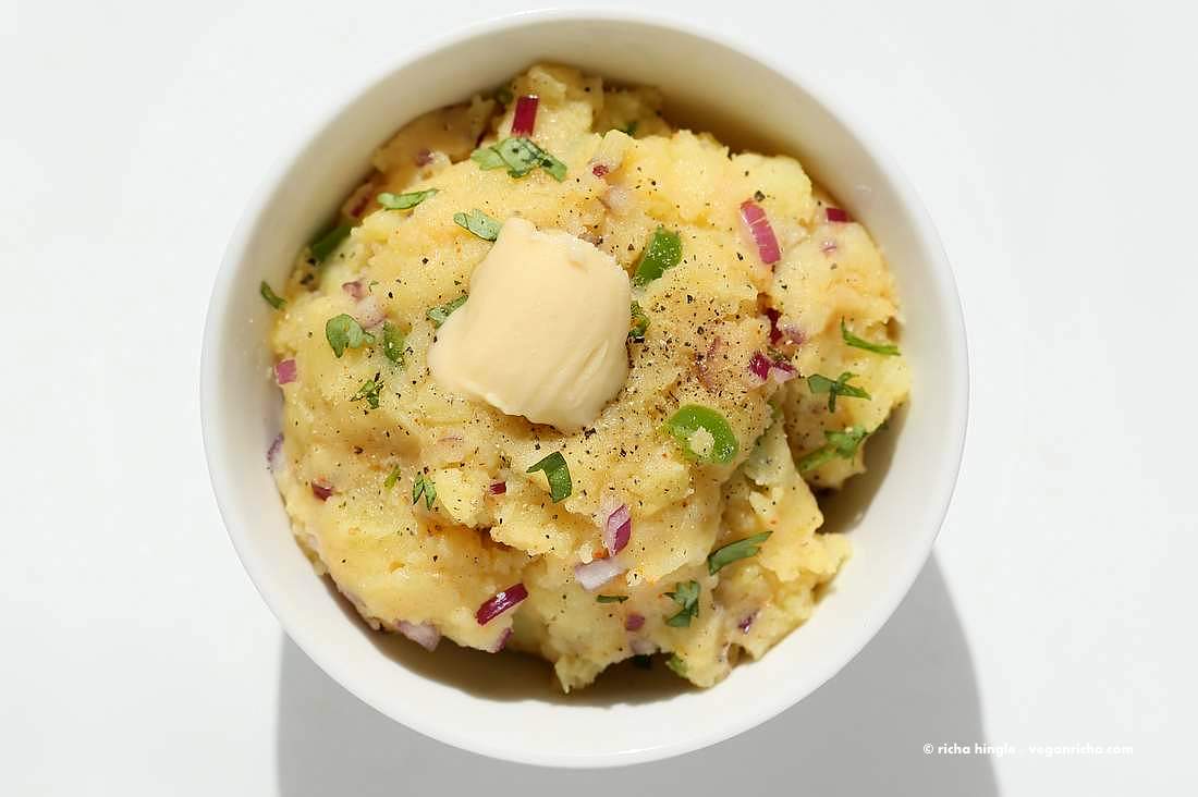 Aloo Bharta - Indian Mashed Potatoes | Vegan Richa
