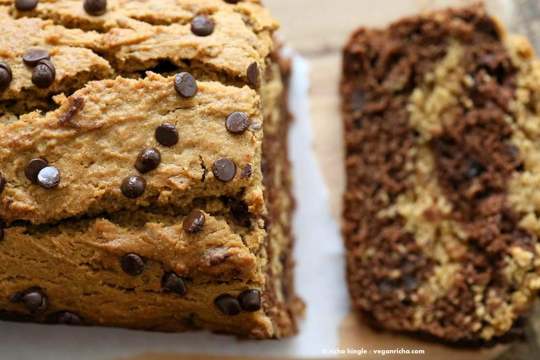 Peanut Butter Chocolate Marble Cake | Vegan Richa #vegan #peanutbutter #chocolate #cake