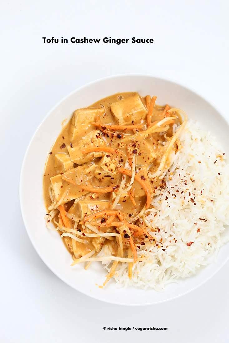 Tou in Cashew Ginger Sauce