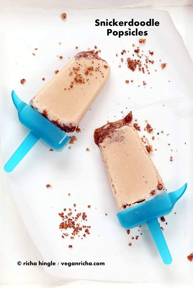 Vegan Snickerdoodle Popsicles | Vegan Richa #vegan #dairyfree #nutfree #icecream