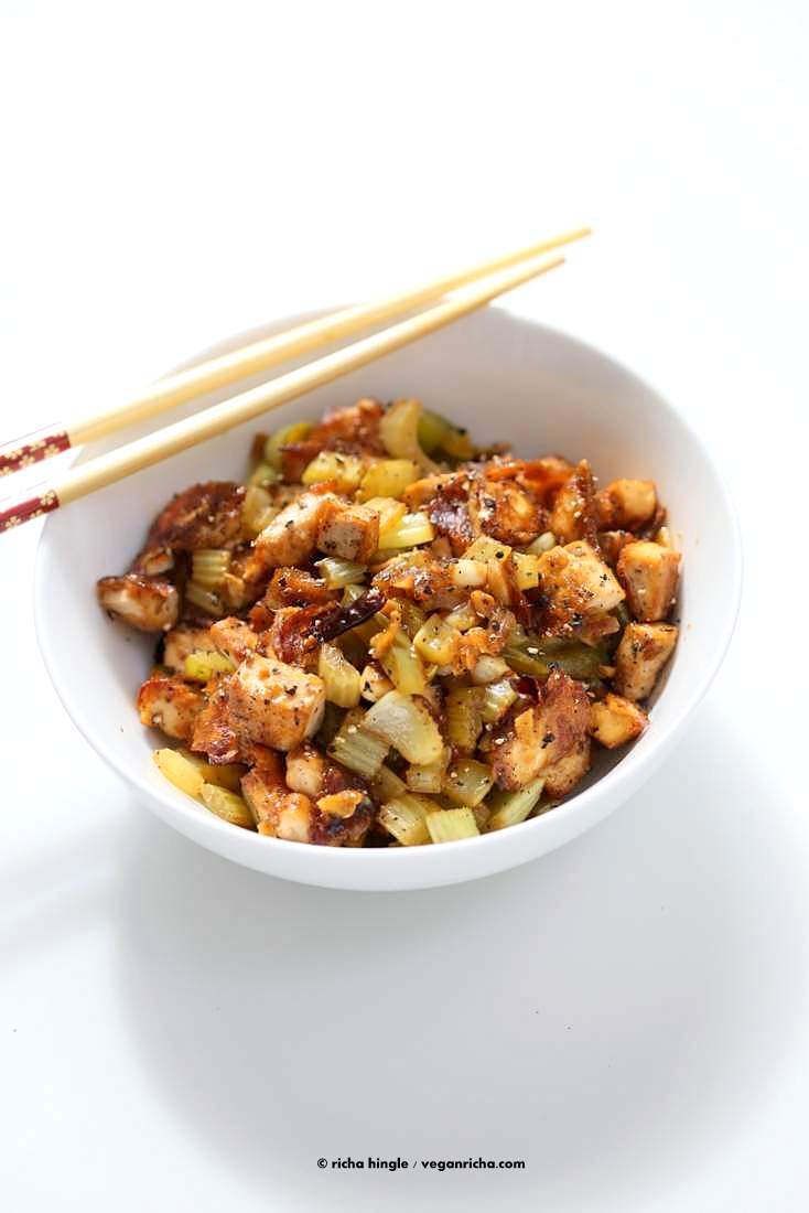 Celery Black Pepper Tofu | Vegan Richa #vegan #glutenfree