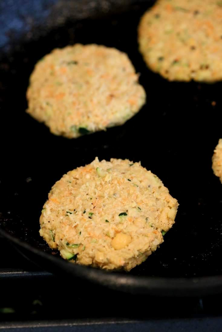 Carrot Zucchini Chickpea Fritters Vegan Recipe | Vegan Richa