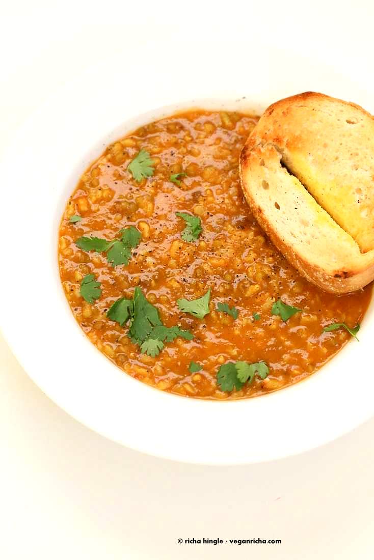 Brown Rice Mung Bean Kitchari - Mung Bean Stew | Vegan Richa