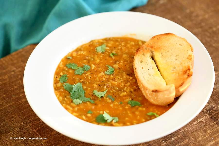 Brown Rice Mung Bean Kitchari - Mung Bean Stew | Vegan Richa #vegan #glutenfree #nutfree #soyfree