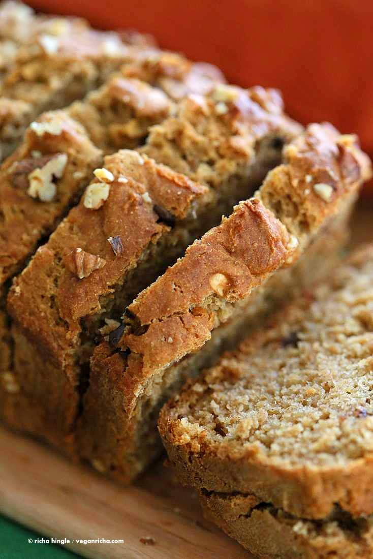 One Bowl Vegan Banana Apple Bread | https://veganricha.com #vegan #banana
