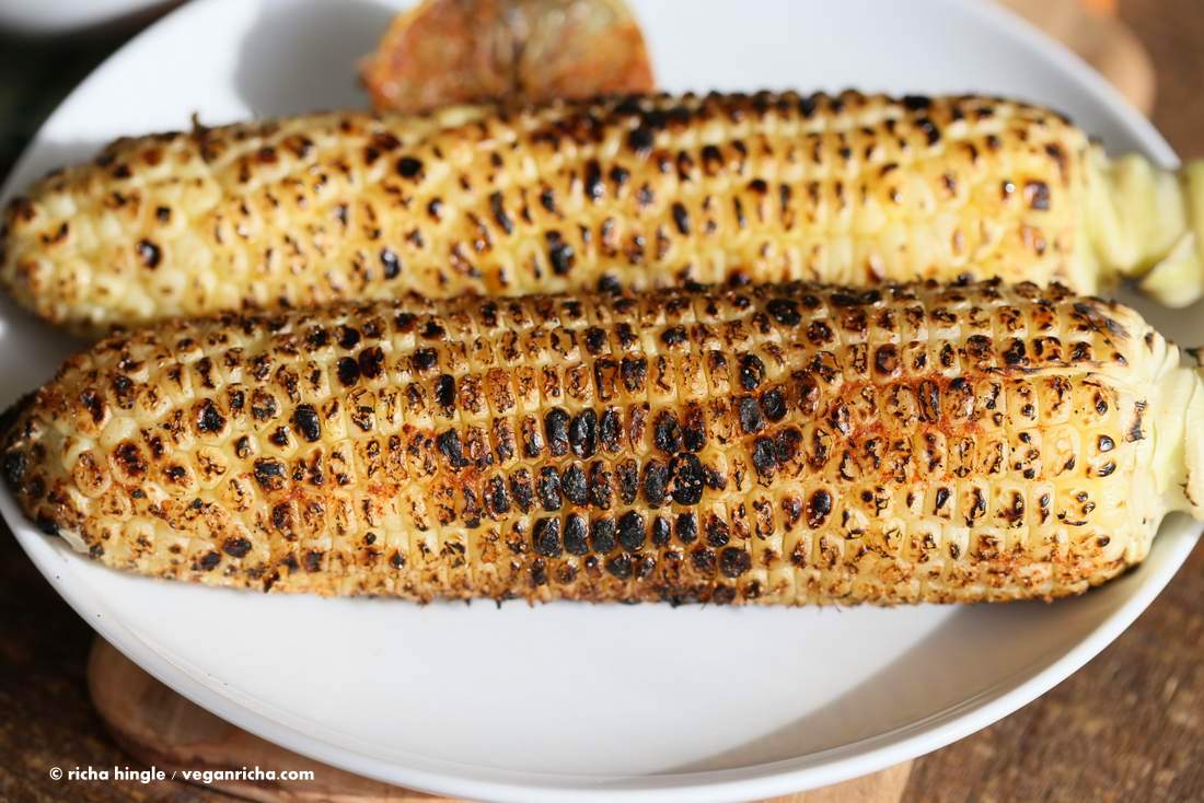 Indian Roasted Corn on the cob - Street style Butta or Bhutta recipe | Vegan Richa