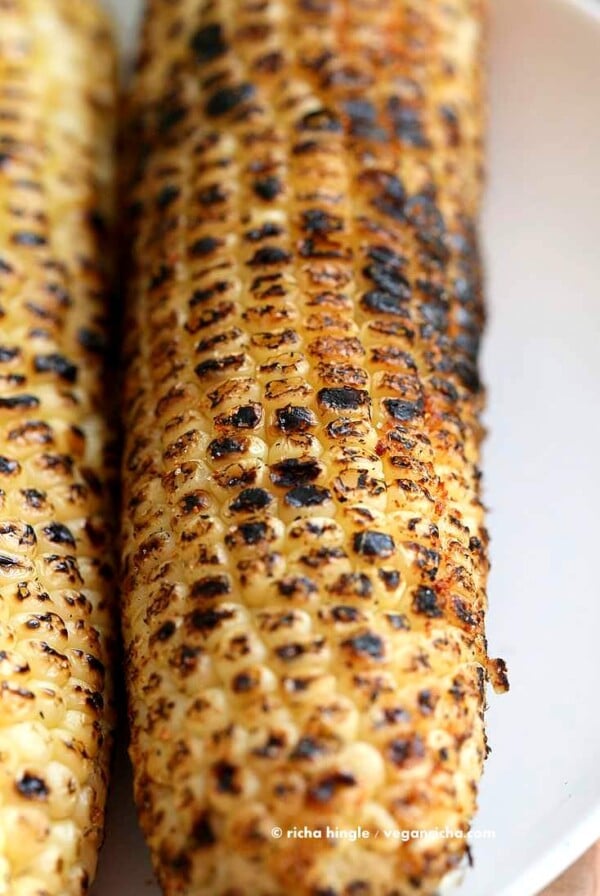 Indian Roasted Corn on the cob - Street style Butta or Bhutta recipe | Vegan Richa #glutenfree #veganricha #vegan