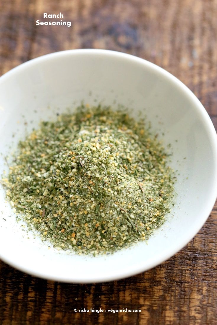 Dry Ranch Mix Recipe. How to make homemade ranch seasoning Mix. | VeganRicha.com #vegan #ranch